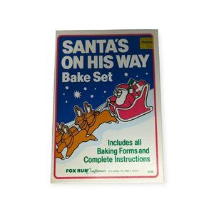 Vintage Fox Run Craftsmen Santa's On His Way Cookie Cutter Set NWT